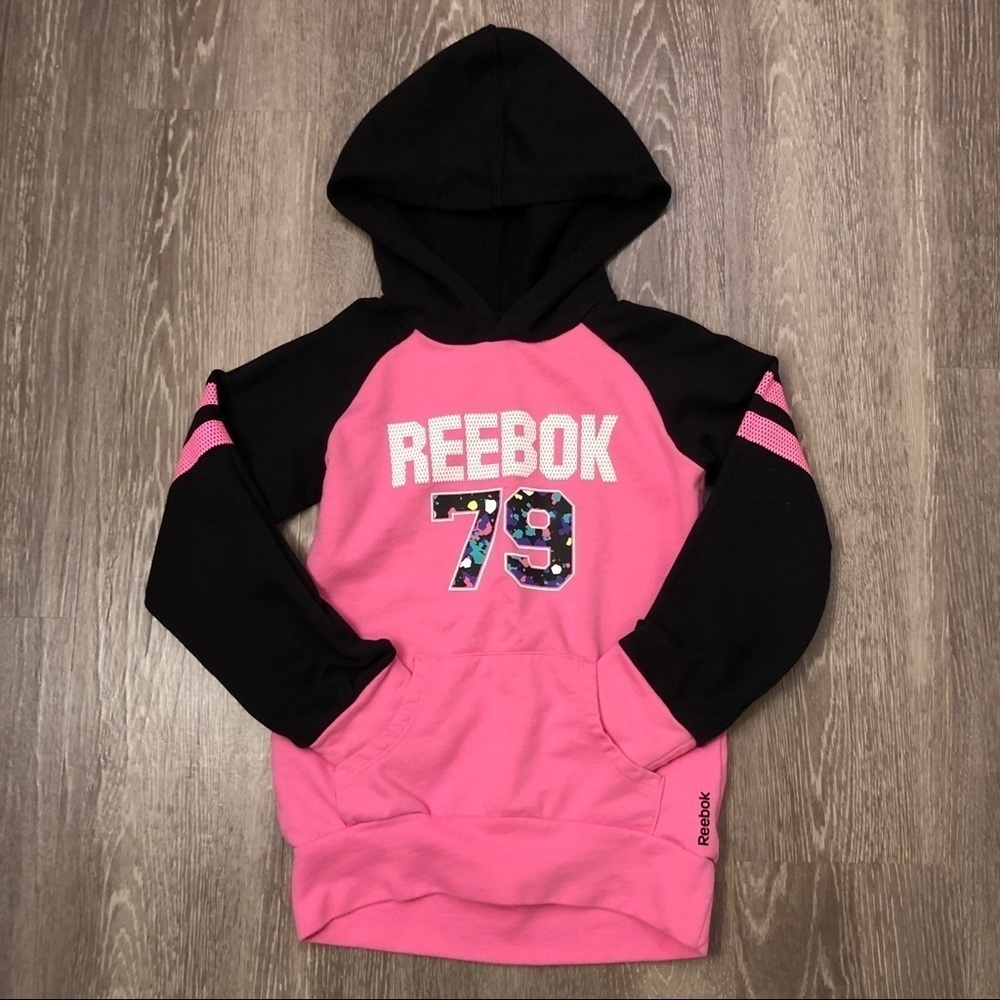 REEBOK Girls Pullover‎ Hoodie Sweatshirt Sz Medium